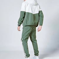 Ensembles de survêtements pour hommes, veste et pantalon, coupe-vent, 100% polyester, logo personnalisé OEM et design simple en nylon