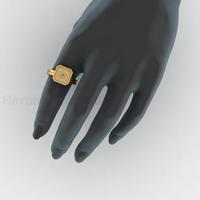 14K vergoldeter 10mm achteckiger Rohling-Ringfassung mit Zentral-CZ-Fassung für Muttermilch-Harz-Erinnerungsstücke DIY Schmuckzubehör