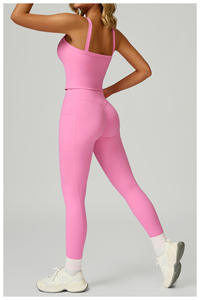 Ensemble de yoga et de sport 2 pièces pour femme : Crop top à manches longues, leggings d'entraînement et brassière de sport - Product Image 5