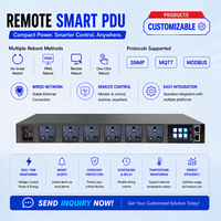 PDU Réseau RS485 8 Prises Protection Universelle Contre les Surtensions Interrupteur de Temporisation Accès à Distance SNMP MQTT 230V 100A pour Laboratoire et Recherche