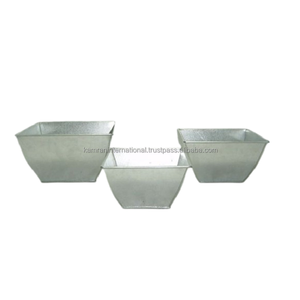 Lot de 2 jardinières de fleurs en métal uniques pour restaurant, jardin et maison, accessoires décoratifs pour pots floraux - Product Image 5