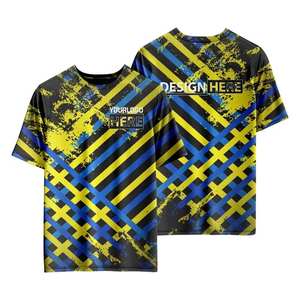 Camisetas de cuello redondo con impresión por sublimación personalizada para hombre, diseño de ropa para hombre, último diseño, camisa Premium de alta calidad al por mayor - Product Image 4