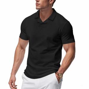 Camiseta Polo de Verano para Hombre, Diseño Informal Holgado con Textura Waffled, Tejido Sólido - Product Image 5