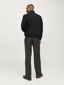 Trex Export Men's Black Bomber <b>Jacket</b> Stand Collar Zipper Closure Windproof <b>Smart</b> Casual Regular Fit Polyester Material Autumn W - Product Image 3