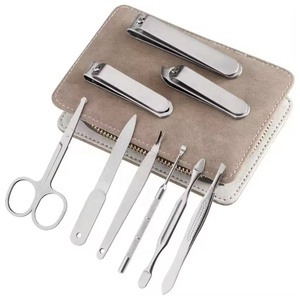 Matte Black Manicure <b>Pedicure</b> <b>Set</b>, 17 in 1 Manicure <b>Pedicure</b> Kit, Nail Clipper <b>Set</b> with Luxurious Leather Case - Product Image 1