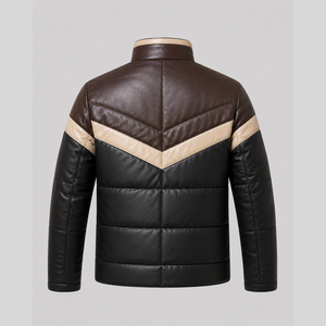Chaqueta de Cuero de Primera Calidad para Hombre, Invierno, con Logotipo Frontal, Transpirable, Ecológica, 100% Piel de Vaca Original - Product Image 2