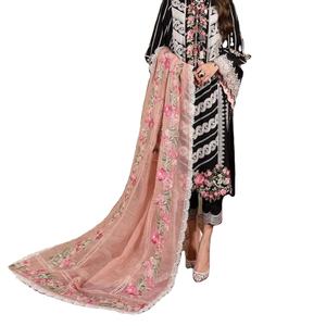 ชุดเดรสปากีสถานจากผ้าเรยอนทำจากผ้าไหมใยสังเคราะห์ - Product Image 3