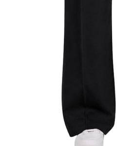Pantalones Deportivos Anchos Negros para Mujer, Cintura Alta, Corte Holgado, Estilo Casual, para Uso Diario - Product Image 3