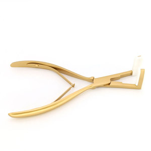 Premium Stainless Steel Sealing Pliers For <b>Tape</b> In Hair Extensions Professional Gold-colored Hair Styling Tool For Effortless - Product Image 1