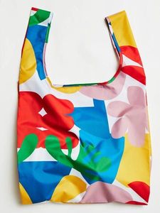 Reusable Polyester T-Shirt <b>Shopping</b> <b>Bag</b> <b>Foldable</b> Water-Resistant Easy Storage Lightweight Eco-Friendly Promotional Item Handled - Product Image 3