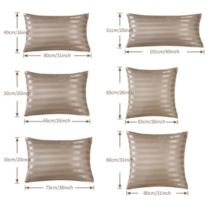 2 taies d'oreiller en satin, douces et résistantes aux plis, plusieurs couleurs, grande taille, pour la maison, le dortoir, la literie d'hôtel - Product Image 3