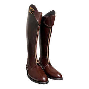 Botas de Montar Altas para Hombre de Cuero Marrón Original de Alta Calidad, Hechas a Mano con Cierre de Cremallera y Hebilla Ajustable - Product Image 4