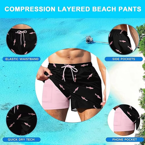 Shorts de course 2-en-1 pour hommes les plus vendus avec doublure de compression, séchage rapide, pour la gym, OEM ODM, vente en gros - Product Image 3