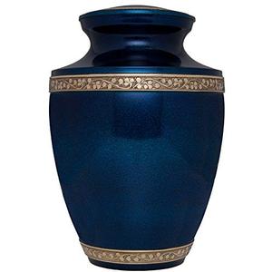 Urna Funeraria de Latón Real Premium para Cenizas de Adultos, Recuerdo Conmemorativo, Elaborada con Acabado Artístico Pulido - Product Image 1