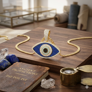 Collar de Plata de Ley 925 Bañado en Oro con Amuleto Ojo Egipcio Minimalista de Protección Cristiana, Personalizado y de Moda - ¡Venta Caliente! - Product Image 6