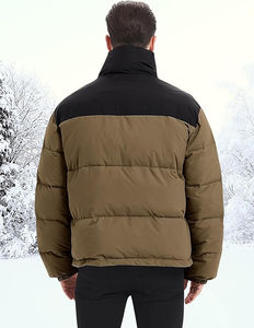 Veste d'hiver pour homme, ultra chaude, respirante, écologique, en polyester imperméable, à capuche, fermeture éclair intégrale, vêtements décontractés pour l'extérieur - Product Image 2