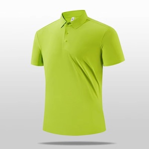 Camisas de Golf de Manga Corta de Dos Piezas, Nueva Tendencia de Verano, Sin Arrugas, de Poliéster Transpirable, para Hombre, Cuello en V, con Botones y Logotipo Frontal - Product Image 3