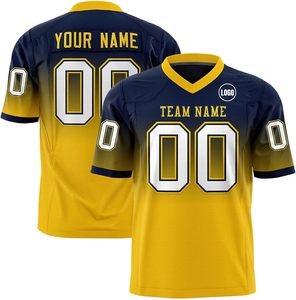Maillots de football américain personnalisés, respirants, 100% polyester, designs uniques imprimés numériquement, nouvelles collections cousues, pour les équipes et les fans - Product Image 6