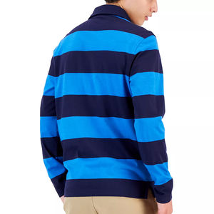 Polo de rugby rayé à manches longues de haute qualité, personnalisé, décontracté, avec logo, pour équipes sportives, design très vendu, pas cher - Product Image 2