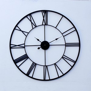 Industrial Style Black and Gold Metal <b>Wall</b> <b>Clock</b> with Dual Ring Design for Modern Homes and Stylish Interior <b>Wall</b> Display - Product Image 3