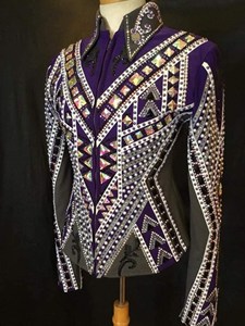 Luxury <b>Rhinestone</b> Western Showmanship <b>Jacket</b> for Cowgirl Horse Show Rodeo Competition Wear Eco-Friendly Lightweight Quick Dry - Product Image 1