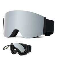 Masques de ski à visière relevable, lunettes de sport d'hiver OEM, lunettes de soleil de ski, coussinets en éponge amovibles, lunettes de sécurité pour snowboard, fabrication sur mesure
