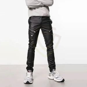 บริการ OEM กางเกงหนังผู้ชายคุณภาพดี ระบายอากาศได้ดี ราคาขายส่ง ผลิตจากหนังคุณภาพเยี่ยม - Product Image 5