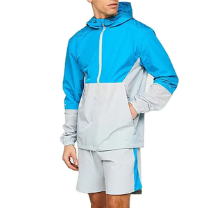 Conjunto Deportivo Personalizado para Hombre, Chaqueta Corta Estampada de Invierno, Pantalones Jogger de 2 Piezas, Sudadera con Capucha de Nailon con Cordón, Cortavientos Ligero, Ropa Deportiva Urbana - Product Image 1