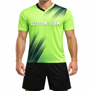 Uniforme de Fútbol Personalizable de Primera Calidad para Hombre, 100% Poliéster, Ligero, de Secado Rápido, Transpirable, Tejido Cómodo para Partidos Deportivos - Product Image 1