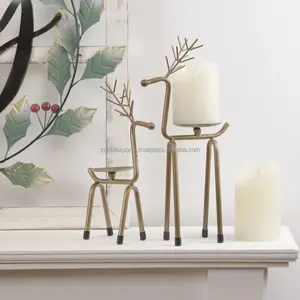 Bougeoir en métal noir fait main par un designer pour Noël, intérieur luxueux, style moderne pour la maison - Product Image 1