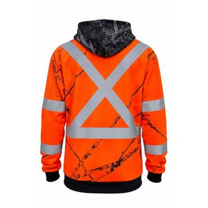 Sweat à capuche d'hiver de sécurité pour hommes, en polaire réfléchissante, haute visibilité, respirant, séchage rapide, classe 3, travail, construction, personnalisable - Product Image 3