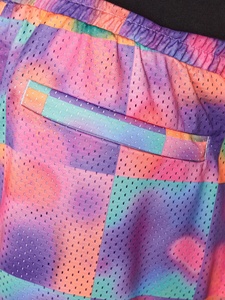 Wholesale Custom Logo Sublimation <b>Mesh</b> Shorts Plus Size Running Men's Sublimation Printing Basketball Shorts - Product Image 5