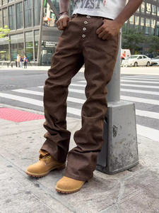 Jeans de Algodón Personalizados de Alta Calidad, Estilo Urbano Americano, Transpirables, Corte Ajustado, Estilo Hiphop, Jeans de Mezclilla Selvedge para Hombre - Product Image 3