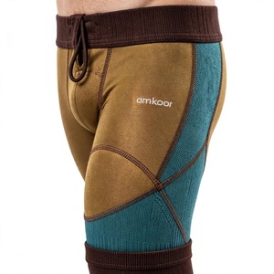 Leggings de compression pleine longueur pour hommes, couleur personnalisée, motif géométrique, en Spandex et Nylon, taille élastique, pour le sport et le fitness - Product Image 6