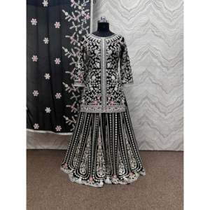 Garara et Dupatta fantaisie avec travail à la main en pierre, haut en taille 2XL - Product Image 3