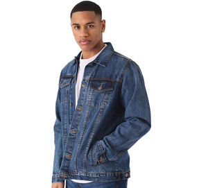 Vestes en jean pour homme grande taille, de haute qualité, à boutons, col rabattu, design premium. - Product Image 1