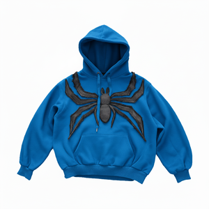 เสื้อฮู้ดดี้ทรงโอเวอร์ไซส์ สไตล์วินเทจ แต่งลายปักแบบแอพพลิเค่  สีบล็อก  ผ้าหนานุ่ม  แฟชั่นสตรีทแวร์ สำหรับผู้ชาย - Product Image 2