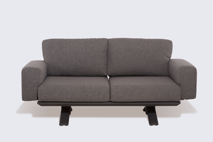 Sofá Moderno de Tres Plazas, Tapizado en Tela, Relleno de Espuma, Brazos Rectos Cuadrados, Respaldo Firme, Patas de Metal, Muebles para Sala de Estar - Product Image 2