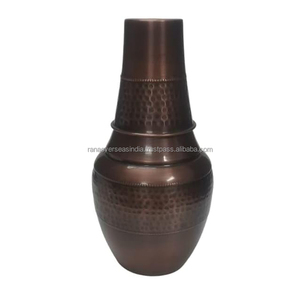 ขวดเหยือกน้ำทำจากทองแดงเคลือบด้านแบบโบราณสำหรับห้องนอนใช้ค้อนทุบพร้อมแก้วน้ำมีหลายดีไซน์ให้เลือก - Product Image 5