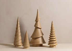 Sapin de Noël rustique en bois fait main pour la décoration de table, salon, chambre, bureau et fêtes - Product Image 3