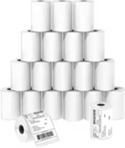 Etiquetas de Envío Autoadhesivas Termosensibles de Papel Térmico 4x6, 2500 Unidades, Blancas, Duraderas, Ecológicas, Forma Irregular, en Rollo - Product Image 1