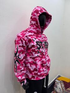 Sudadera con Capucha de Alta Calidad, 100% Algodón, Secado Rápido, 430g, Cierre de Cremallera de 1/4, Logotipo Bordado por Sublimación, Estilo Urbano, Diseño Camuflaje - Product Image 6