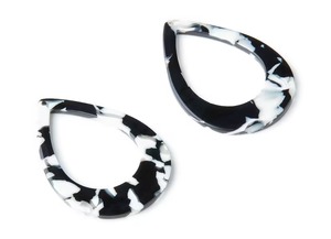 Flower Resin Earrings Transparent Handmade Jewelry Nature Inspired <b>Gifts</b> Hoop Earrings - Product Image 4