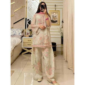 Ensemble de soirée élégant pour femmes, haut et palazzo avec dupatta pour les occasions formelles - Product Image 6