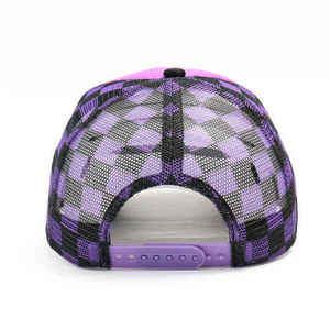 Casquette de camionneur unisexe de qualité supérieure, ajustable, avec logo brodé, strass, maille, panneaux multicolores, personnalisable - Product Image 6