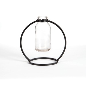 Slim Cylinder Metal Bud Vase Straight Body <b>Decorative</b> Flower Vase for Single Stem <b>Table</b> <b>Decor</b> Home and Gifting Use - Product Image 1