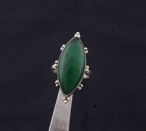 Marquise Green <b>Jade</b> <b>Ring</b> Handmade 925 Sterling Silver Gemstone <b>Ring</b> Elegant Jewelry Gift For Women - Product Image 5