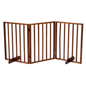 Brown Wooden Dog Fence Elegant Pet Gate and Pen - Product Image 3