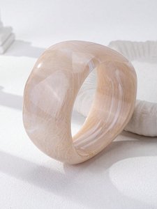 Chunky Resin <b>Cuff</b> Bangle Bracelet: Minimalist Acrylic <b>Arm</b> Candy Bangles Irregular Geometry Fashion Jewelry - Product Image 6