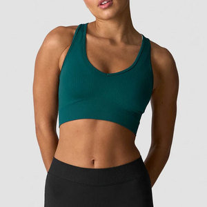 Camiseta sin mangas para gimnasio al por mayor a bajo precio, top corto personalizado para mujer, ajustado al cuerpo, con alto contenido de elastano/spandex/nylon, de color liso. - Product Image 4